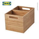 IKEA DRAGAN Kotak Penyimpanan Serbaguna Bahan Bambu 23x17x14 cm Set Isi 3pcs