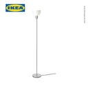IKEA HEKTOGRAM Lampu Lantai Sorot Atas Minimalis Perak/Putih