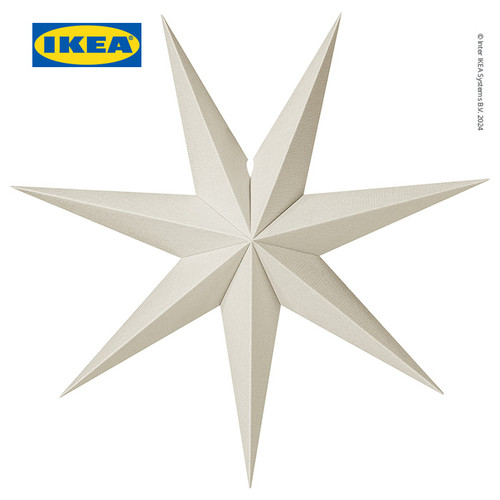 IKEA STRALA Kap Lampu Linen/Krem 70cm