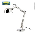 IKEA FORSA Lampu Meja / Lampu Baca / Lampu Kerja Dilapisi Nikel Minimalis