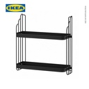 IKEA APOTEKARE Rak Dinding Hitam Minimalis 50x52 cm