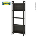 IKEA LAIVA Rak Buku Minimalis Hitam-Cokelat Berkualitas 62x165 cm