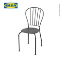 IKEA LACKO Kursi Luar Ruangan Serbaguna Abu-Abu