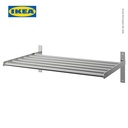 IKEA GRUNDTAL Rak Pengering Baju / Jemuran Baju Dinding Baja Tahan Karat 67-120 cm