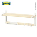 IKEA SKOMAKARE Rak Dinding Serbaguna Putih / Aspen 65x26 cm