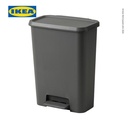 IKEA KNOCKLA Tempat Sampah dengan Pedal Abu-Abu Tua 50L