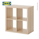 IKEA KALLAX Rak Pajangan Minimalis Efek Kayu Oak Berkualitas 77x77cm