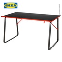 IKEA HUVUDSPELARE Meja Gaming / Kerja Minimalis Hitam 140x80 cm
