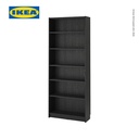 IKEA BILLY Rak Buku Minimalis Hitam Efek Kayu Oak Berkualitas 80x28x202 cm