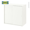 IKEA VIHALS Kabinet Penyimpanan Dengan Pintu Geser Serbaguna Putih 95x47x90 cm