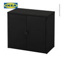 IKEA BROR Kabinet Penyimpanan 2 Pintu Serbaguna Hitam 76x40x66 cm