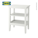 IKEA IDANAS Meja Samping Sofa Minimalis Putih 46x36 cm
