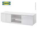 IKEA BYAS Meja TV Minimalis High Gloss Putih 160x42x45 cm