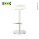IKEA JANINGE Kursi Bar Minimalis Putih 76 cm
