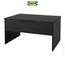 IKEA OSTAVALL Meja Tamu Adjustable yang Dapat Disesuaikan Hitam 90 cm