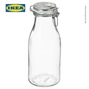 IKEA KORKEN Stoples Bentuk Botol dengan Penutup Kaca Bening 1L