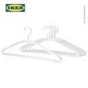 IKEA TRYSSE Gantungan Baju Putih/Abu-abu Isi 5pcs