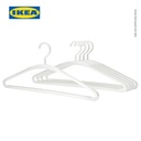 IKEA TRYSSE Gantungan Baju Putih/Abu-abu Isi 5pcs