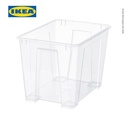 IKEA SAMLA Kotak Penyimpanan Transparan Tanpa Tutup 39x28x28 cm/22 l