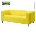 IKEA KLIPPAN Sofa 2 Dudukan LANGBAN Kuning Cerah