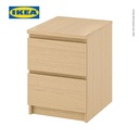 IKEA MALM Lemari Laci 2 Susun Minimalis Veneer Kayu Oak 40x55 cm