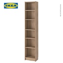 IKEA BILLY Rak Buku Minimalis Efek Kayu Oak Berkualitas 40x28x202 cm