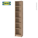 IKEA BILLY Rak Buku Minimalis Efek Kayu Oak Berkualitas 40x28x202 cm