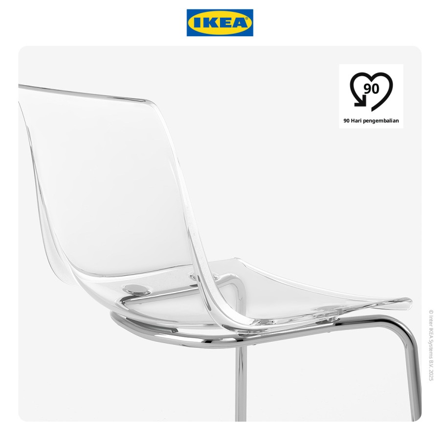 IKEA TOBIAS Kursi Makan / Kerja Minimalis Serbaguna Transparan