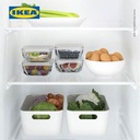 IKEA BESTAMMA Tempat Makanan Dengan Tutup Kaca Persegi 0.5L