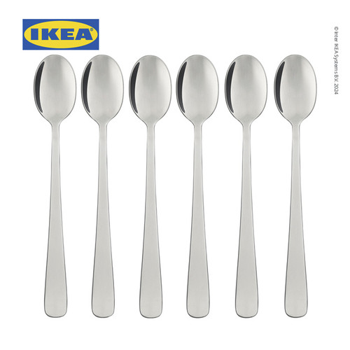IKEA DRAGON Sendok Teh Baja Tahan Karat 17cm Set Isi 6pcs