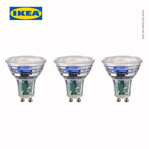 IKEA SOLHETTA Bohlam LED GU10 345 Lumen 4000K Isi 3pcs