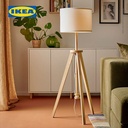 IKEA LAUTERS Lampu Lantai / Lampu Baca Kayu Ash/Putih Minimalis