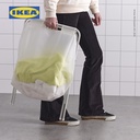 IKEA JALL Tempat Cucian / Pakaian Kotor Dengan Stand Putih 50L