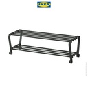 IKEA PORTIS Rak Tempat Sepatu 2 Tingkat Hitam 90x34x28 cm