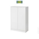 IKEA KLEPPSTAD Kabinet Tempat Sepatu Putih Minimalis 80x35x117 cm