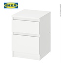 IKEA KULLEN Lemari 2 Laci Putih Minimalis 35x49 cm