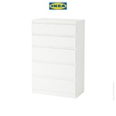 IKEA KULLEN Lemari 5 Laci Putih Minimalis 70x112 cm