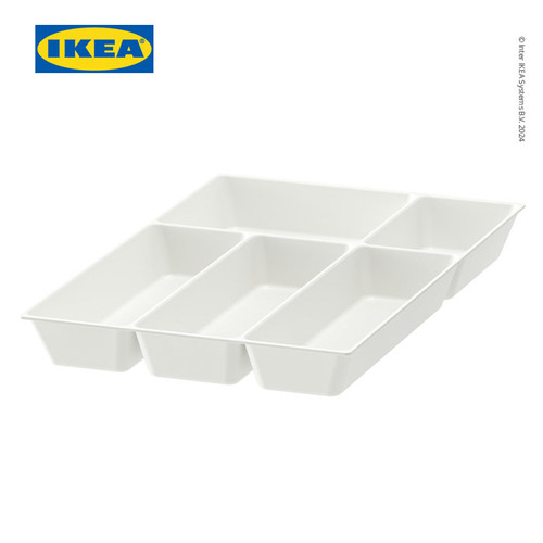 IKEA UPPDATERA Baki Tempat Pemisah Peralatan Makan Putih 32x50cm