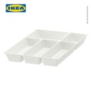 IKEA UPPDATERA Baki Tempat Pemisah Peralatan Makan Putih 32x50cm