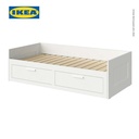 IKEA BRIMNES Rangka Tempat Tidur / Dipan Dengan 2 Laci Putih 80x200cm