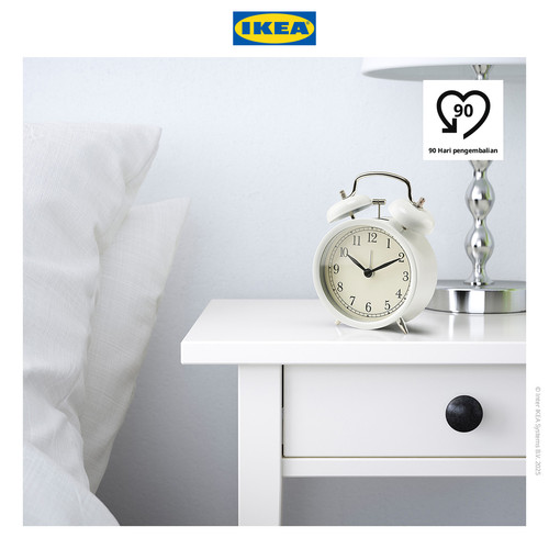 IKEA DEKAD Jam Alarm dengan Desain Bersih dan Klasik