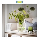IKEA KONSTFULL Vas Bunga Minimalis Bahan Kaca Berpola 26cm
