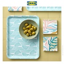 IKEA SLOJSTJART Baki Serbaguna Biru/Berpola 28x37cm
