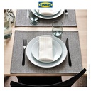 IKEA SILVERARV Alas Piring Krem/Biru 35x45cm