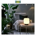 IKEA LANSPORT Lampu Portabel LED Putih/Abu-abu Tua 22cm