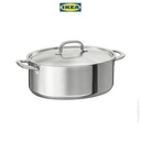 IKEA 365+ Panci Kaserol Dengan Penutup Stainless Steel 7L