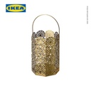 IKEA GOKVALLA Tempat Lilin Emas 16x16x24cm