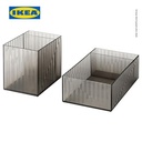 IKEA LILLSTUGA Kotak Penyimpanan Dengan Kompartemen Set Isi 2pcs