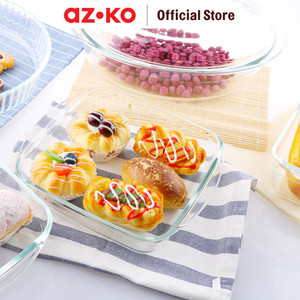 [EZO.0800004] Culinart 1 Ltr Wadah Saji Kaca Dengan Tutup Square