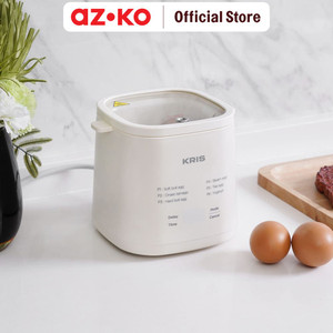 [EZO.0800013] AZKO Kris Alat Perebus Telur Multifungsi - Putih Egg Boiler Steamer Electric Mesin Rebus Telur Listrik Perlengkapan Masak